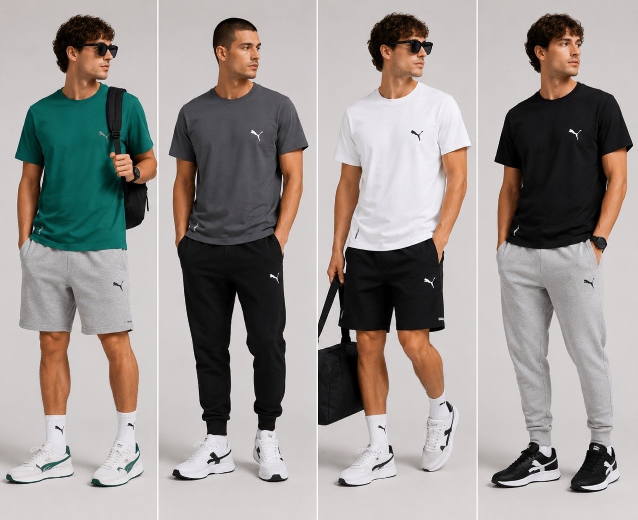 Men's Puma Basic Tee 180G Sorona Fabric T-Shirt 4 Colors Sizes L-4XL gallery