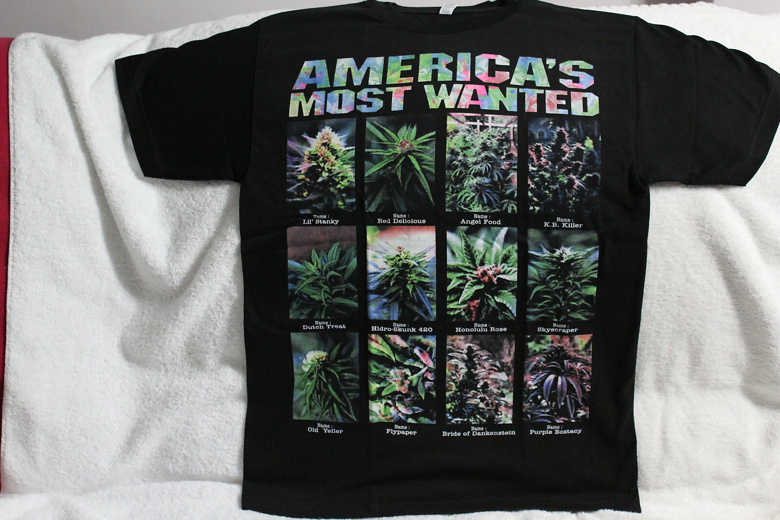 MARIJUANA AMERICA'S MOST WANTED WEED CANNABIS KUSH T-SHIRT SHIRT gallery