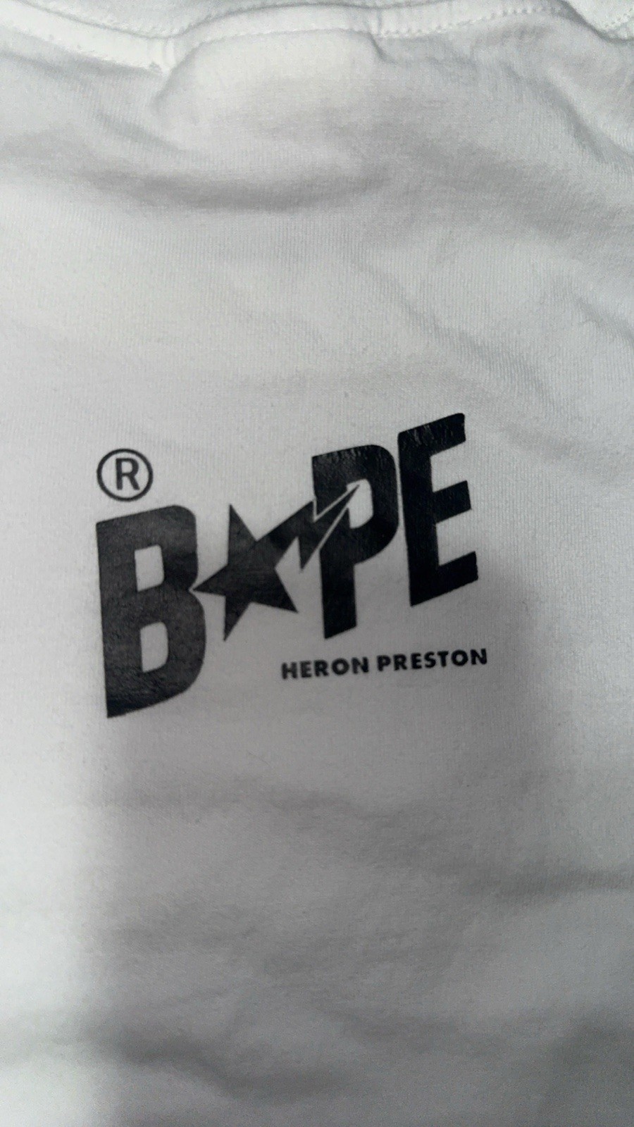 A Bathing Ape BAPE Heron Preston Graphic Print White Crew Neck T-Shirt M gallery