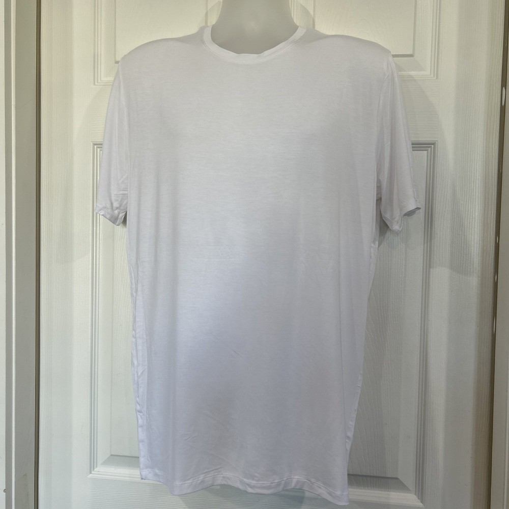 Tommy John Second Skin Modal Crew Neck Stay Tucked Undershirt 3 Pack White XL