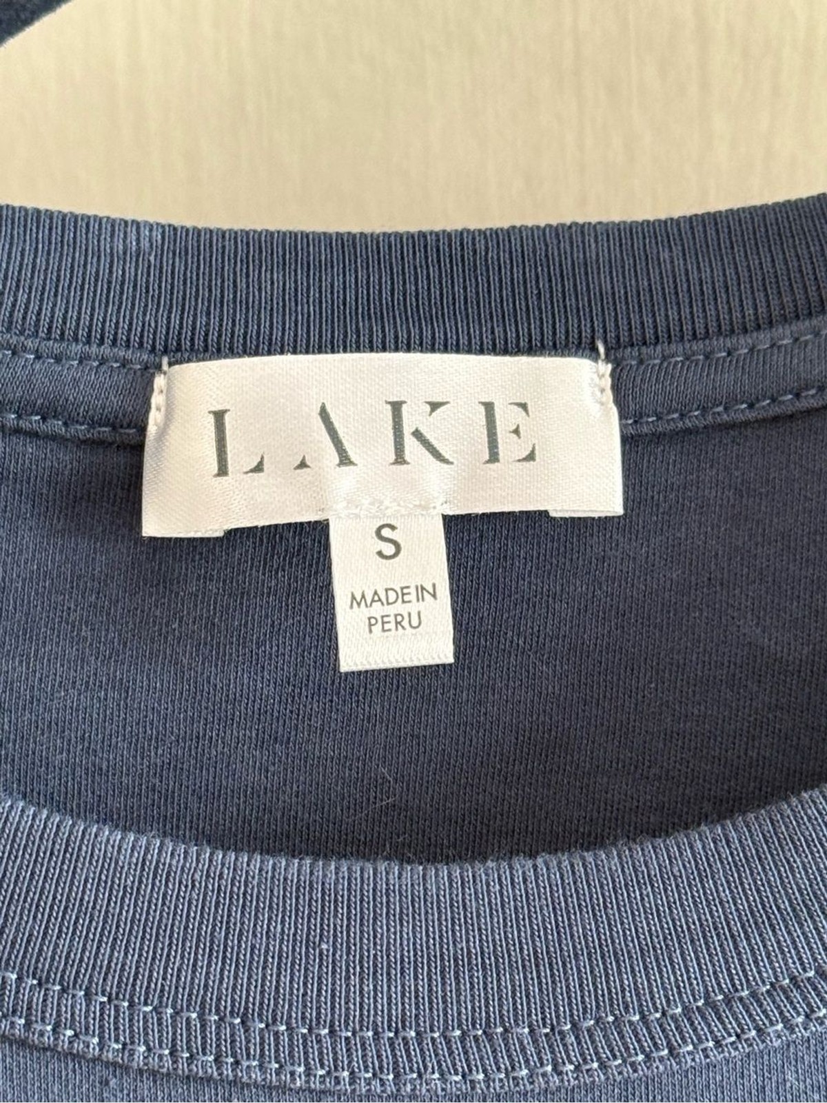 LAKE Long-Sleeve Crewneck Tee - Deep Navy Blue Size S gallery