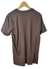 Dark Brown Basic Tee Short Sleeve Minimalist Pullover Men’s T-shirt Size M