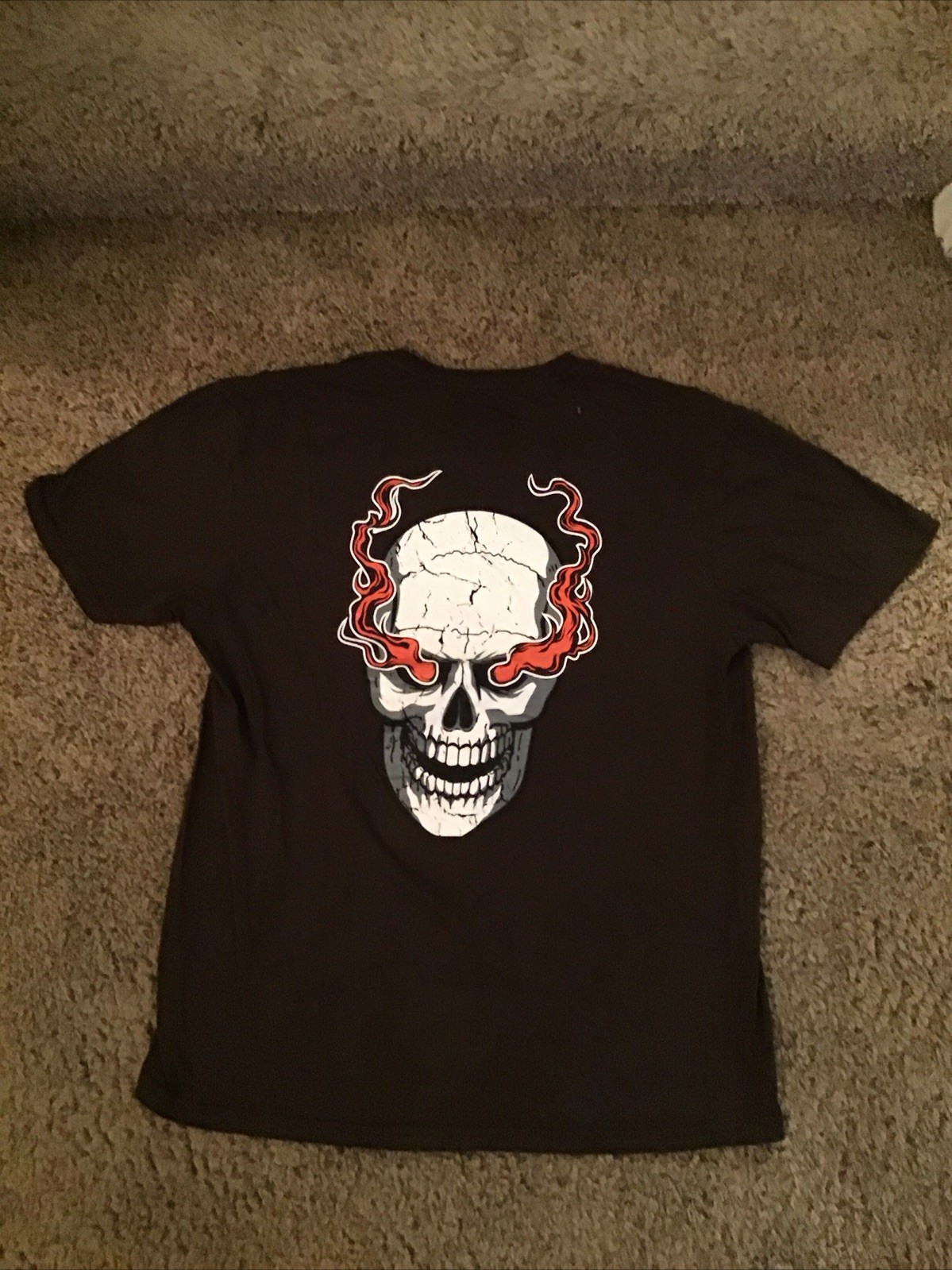 Authentic WWF Stone Cold Austin Cleveland 3:16 Browns Shirt Sz L Smoking Skull gallery