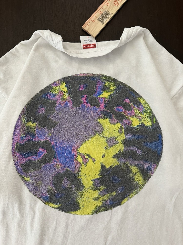Supreme Marble Tee White SS20 Short Sleeve Circular Graphic Logo T-Shirt Mens L