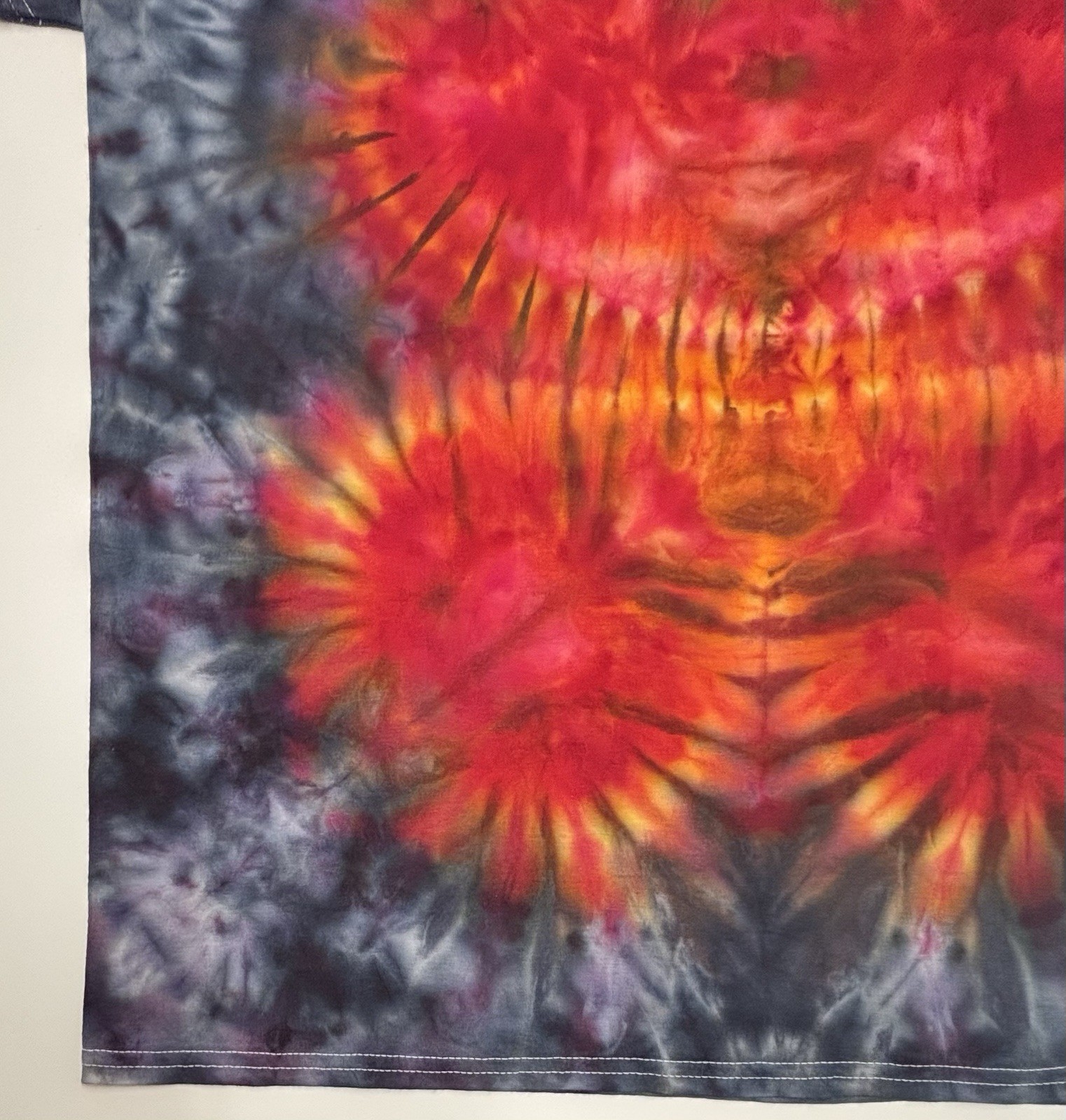 Handmade Ice Tie Dye Adult T-Shirt Size XL Multicolor George Long Length Tee NEW gallery