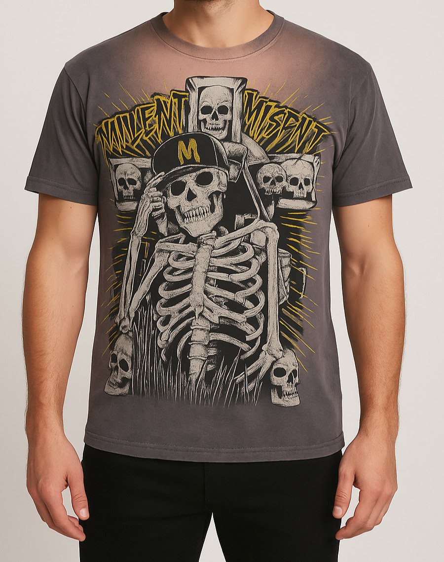 6 pack Graphic Print T-Shirts Bundle , size – m