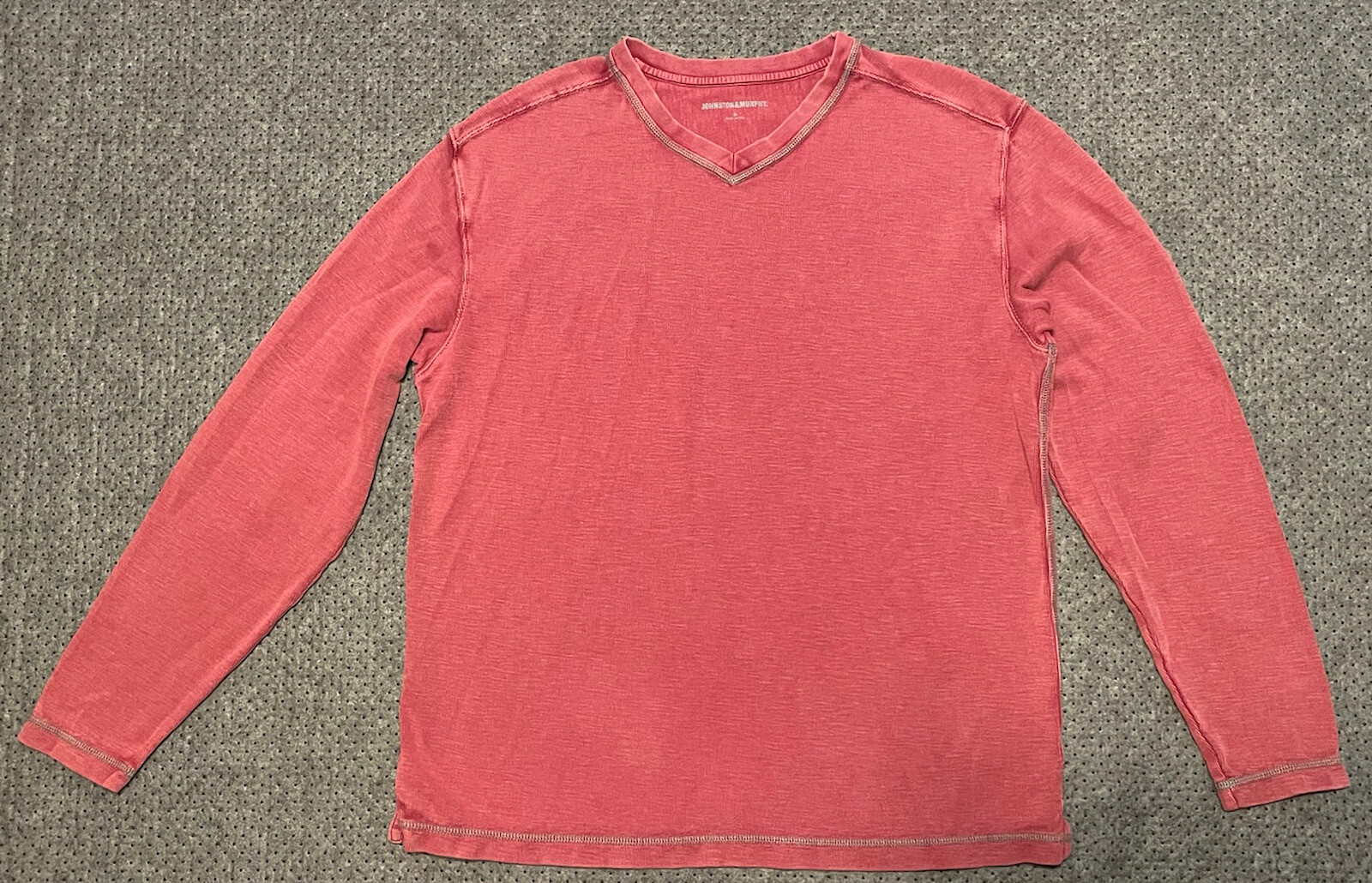 Johnston & Murphy Red Long Sleeve T Shirt Men’s Size XL