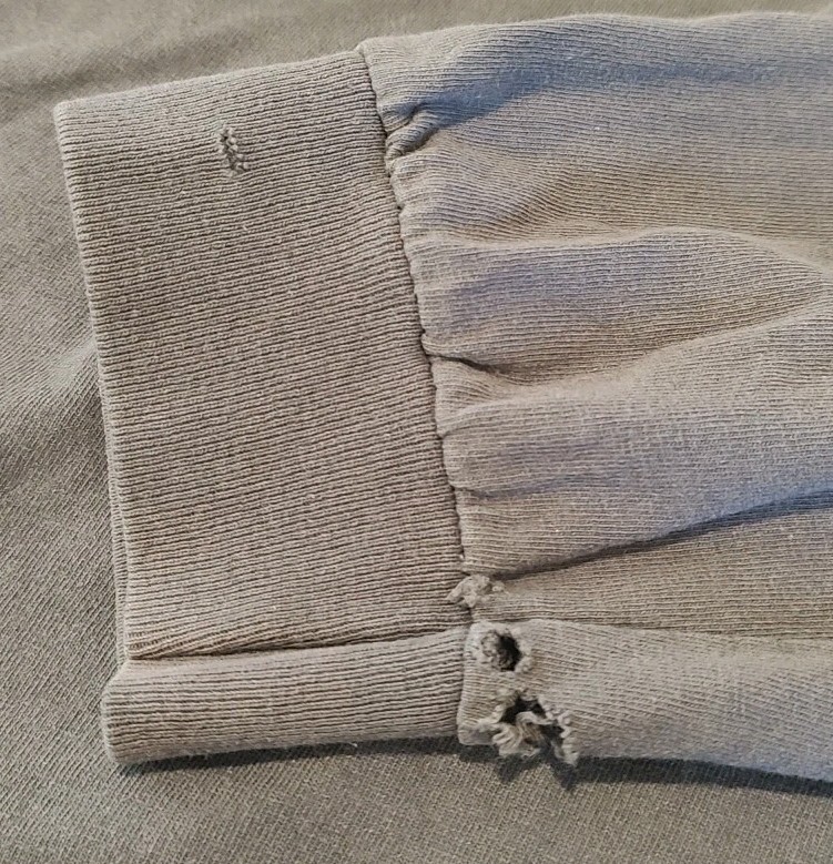 Snap-On Tools Long Sleeve Shirt Medium/Large Gray Workwear HOLES See Measurement gallery