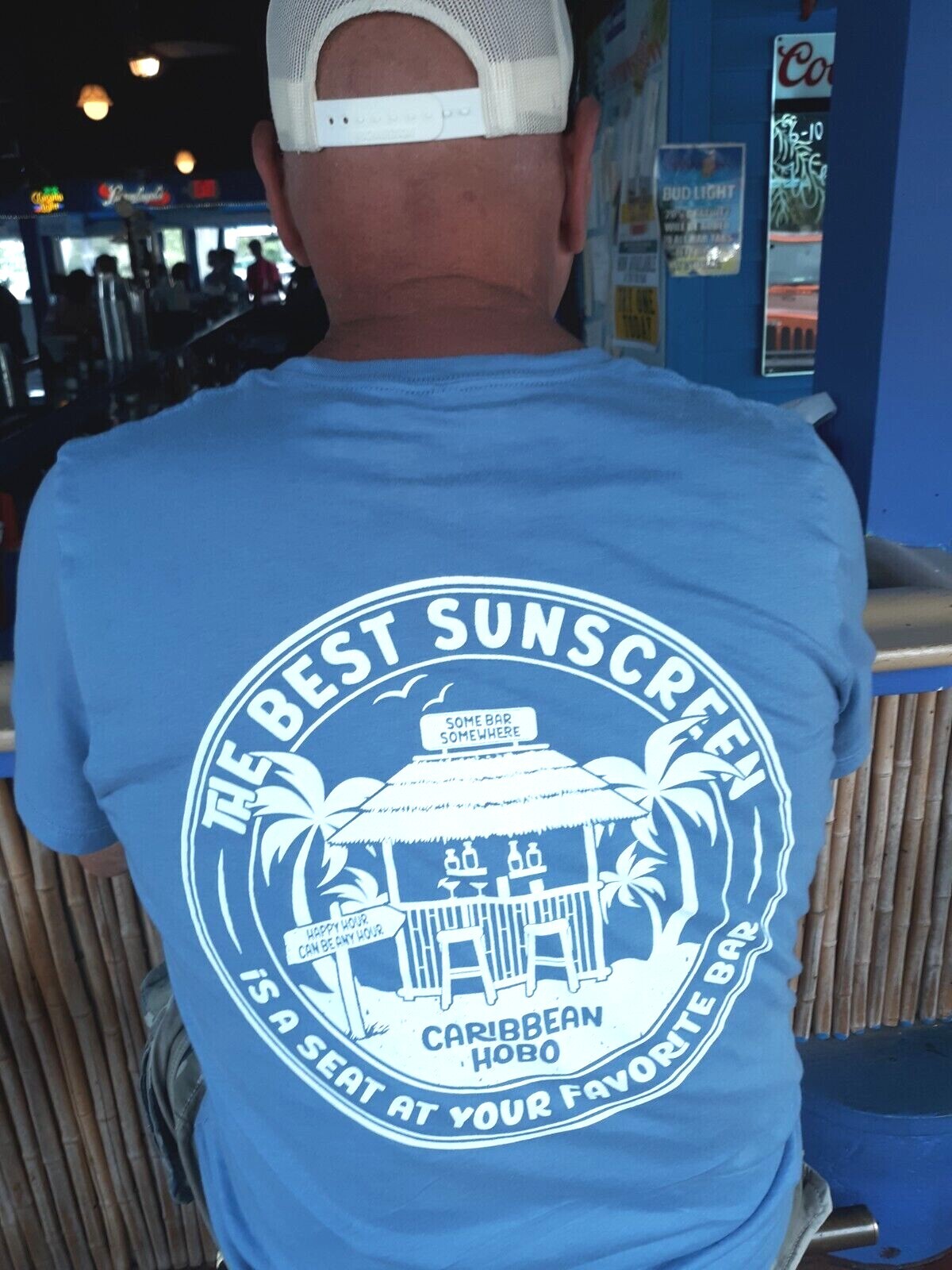 Caribbean Hobo T-shirt Sunscreen Bar Key West Cabo Island rum Tequila beach pub