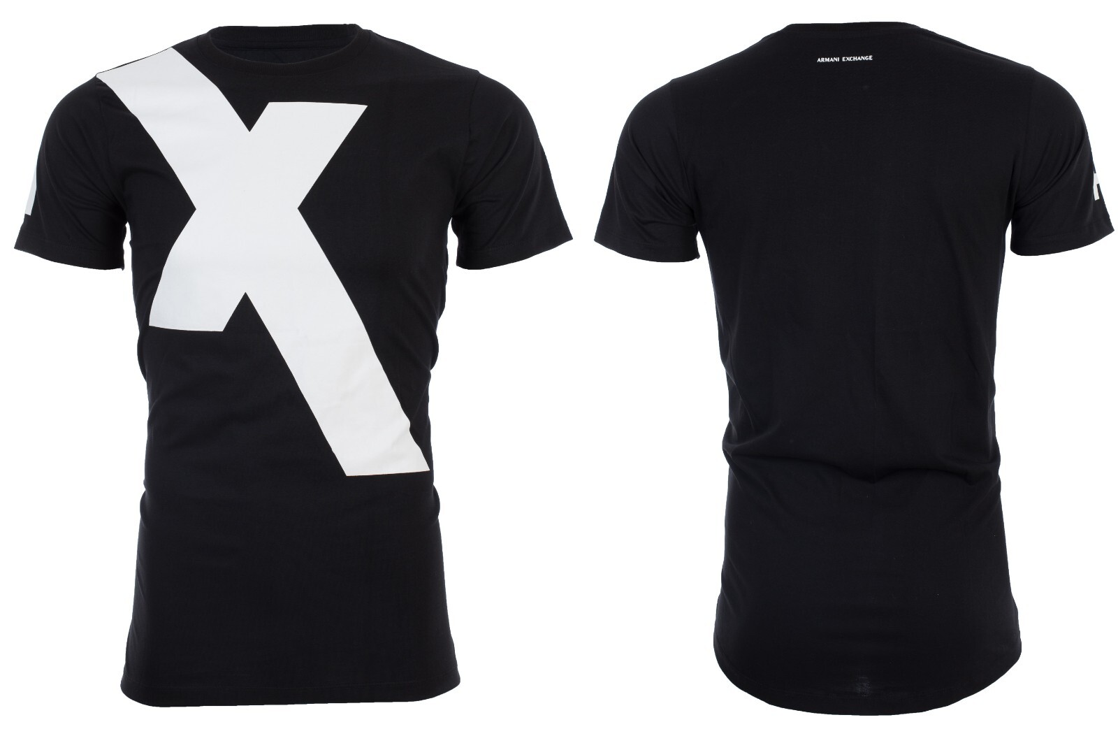 ARMANI EXCHANGE Black X LOGO Short Sleeve Slim Fit Designer Graphic T-shirt NWT gallery