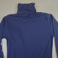 Oakton Ltd Blue Turtleneck Polycotton VTG 80s – Large Long Sleeve TShirt Shirt
