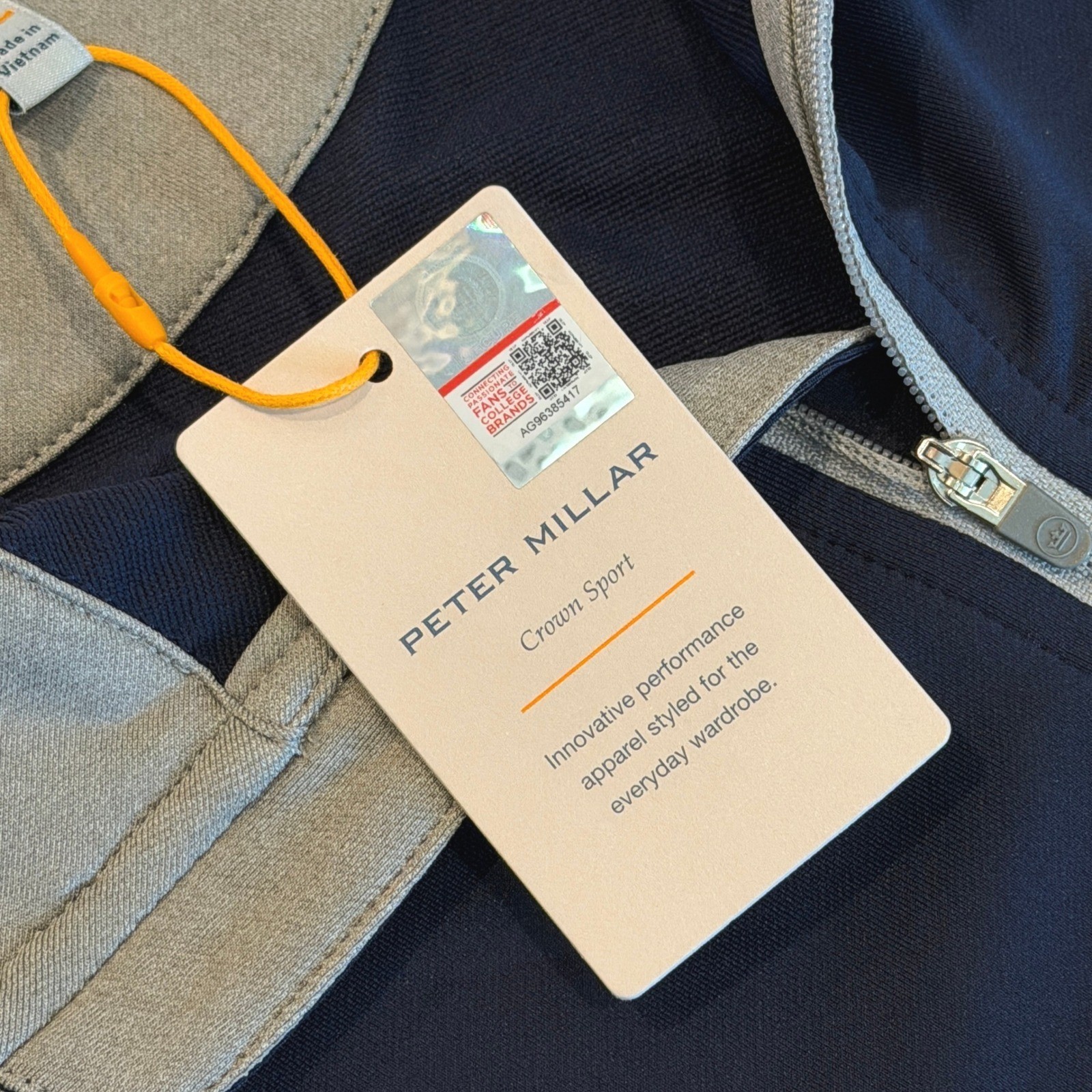 Emery University Peter Millar 1/4 Zip Mens Large Navy ME0EK40 **NEW** gallery