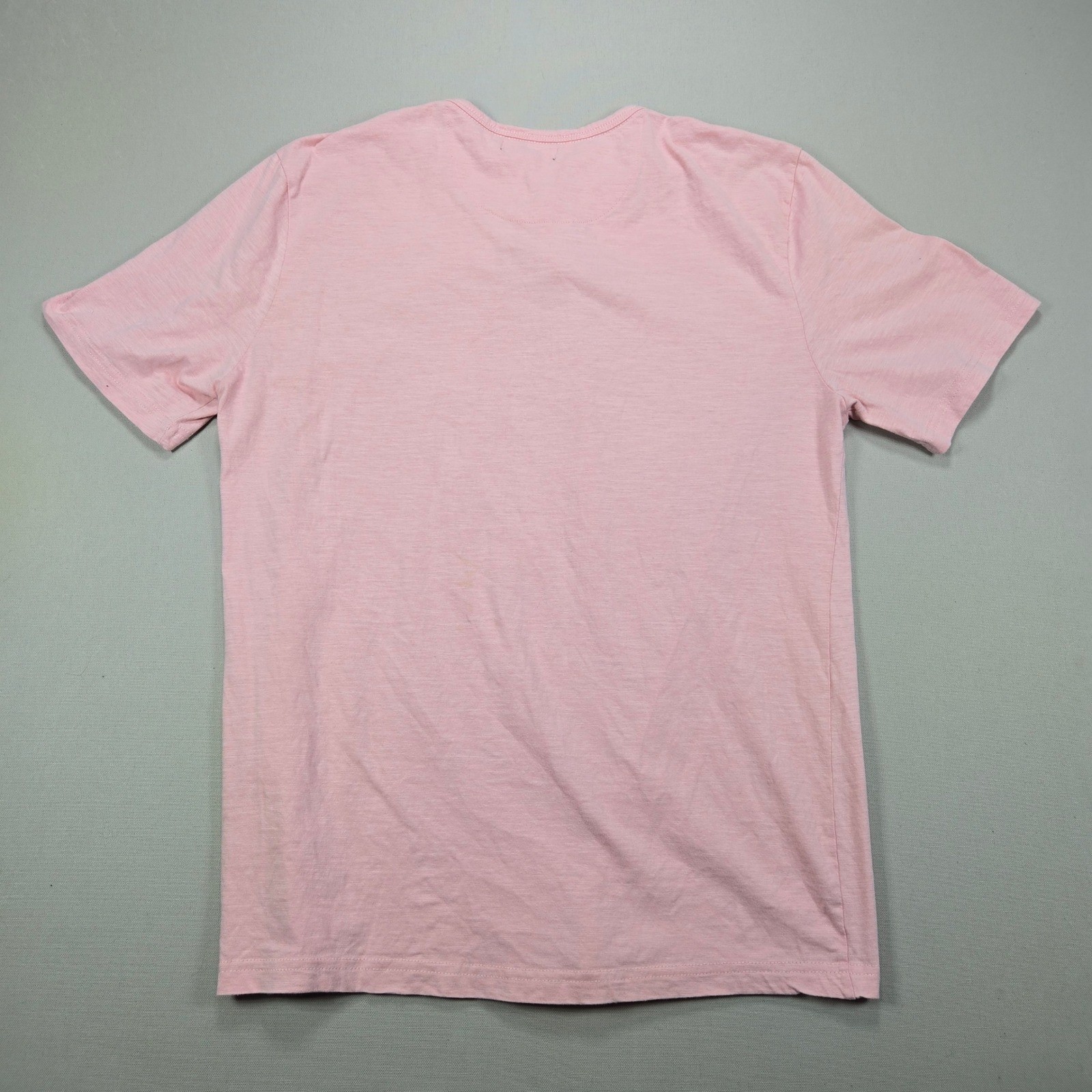 Silver Jeans Co Pink Henley T Shirt Size L Short Sleeve Cotton Mens Womens gallery