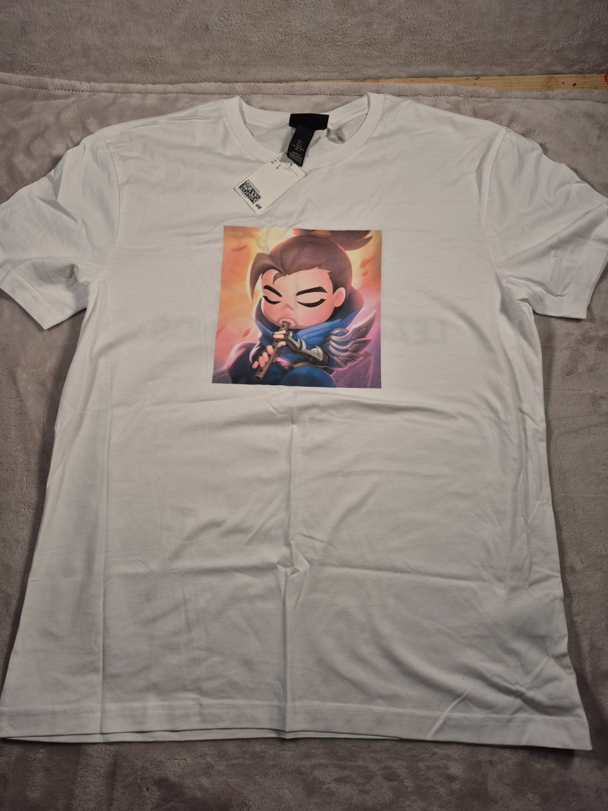 NWT League Of Legends Shirt Mens Large White Short Sleeve Doublesided