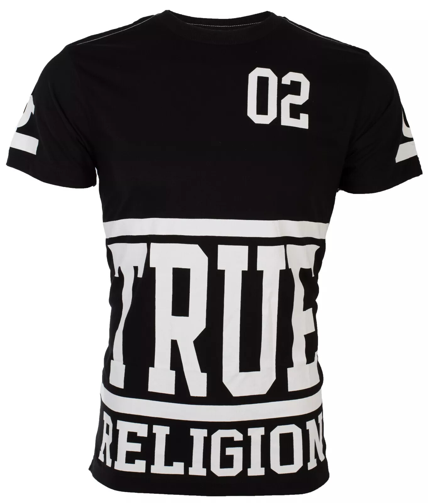 $95 TRUE RELIGION Black White STARTER Oversized Fit Designer Graphic T-shirt NWT gallery