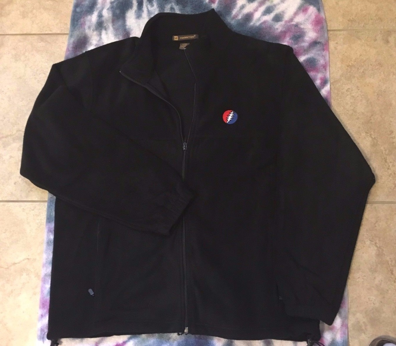 Grateful Dead Steal Your Face Embroidered Full Zipper Polyester Fleece Jacket gallery