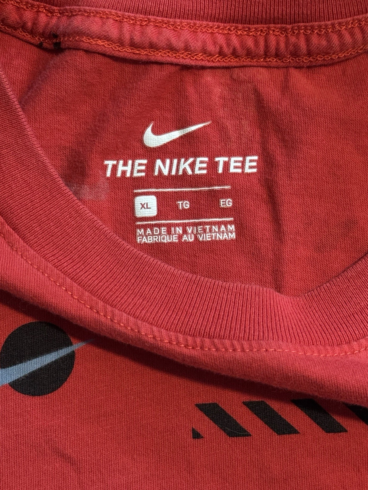 Nike The Nike Tee Mens XL Red All Over Print Just Do It Swoosh Graphic T Shirt gallery