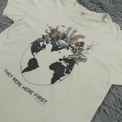 Vintage Anvil Shirt Extra Large White Human i Tees Animals Pullover 90’s Mens