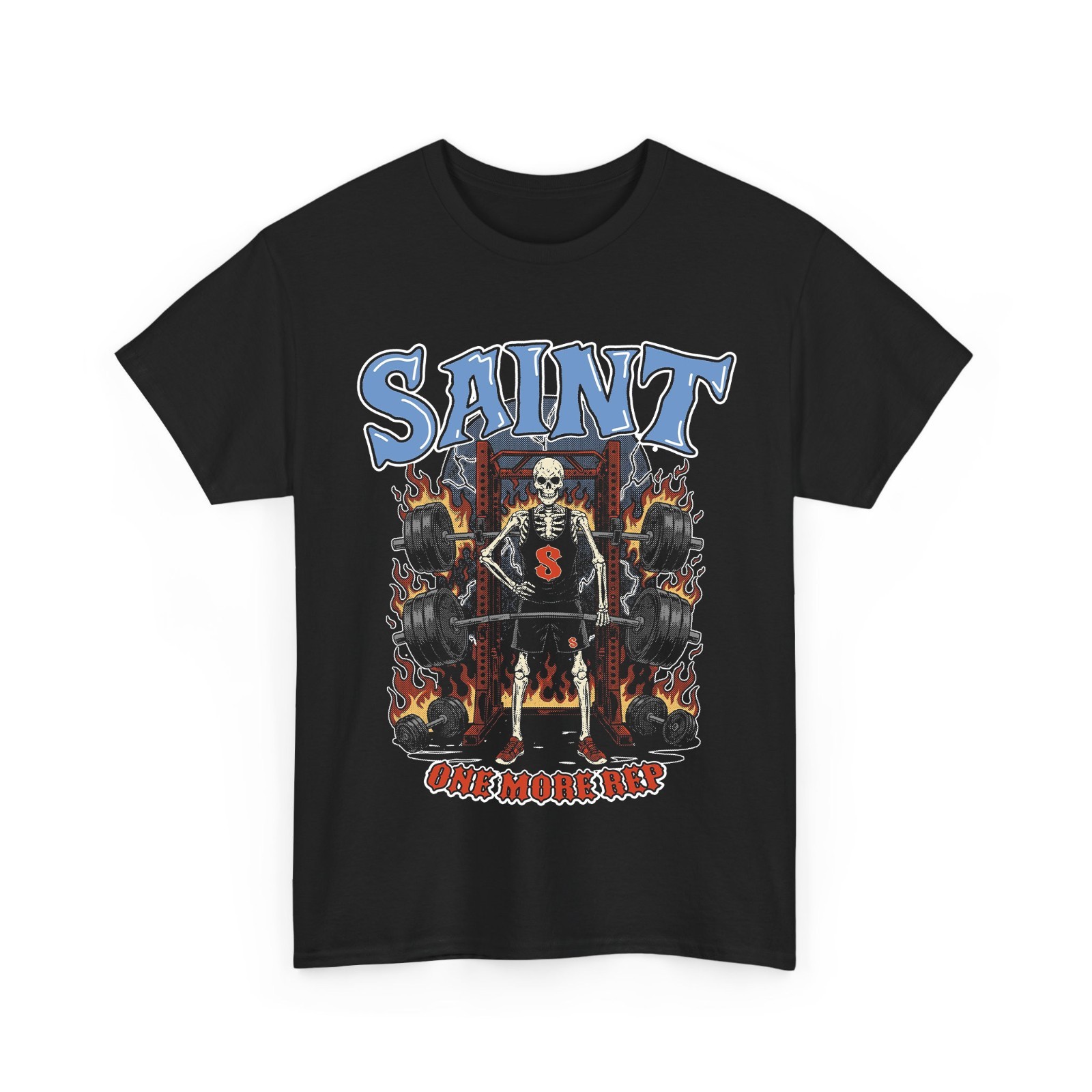 Gym Skeleton Bodybuilding Lifting Weights Fitness Men T-Shirt gallery
