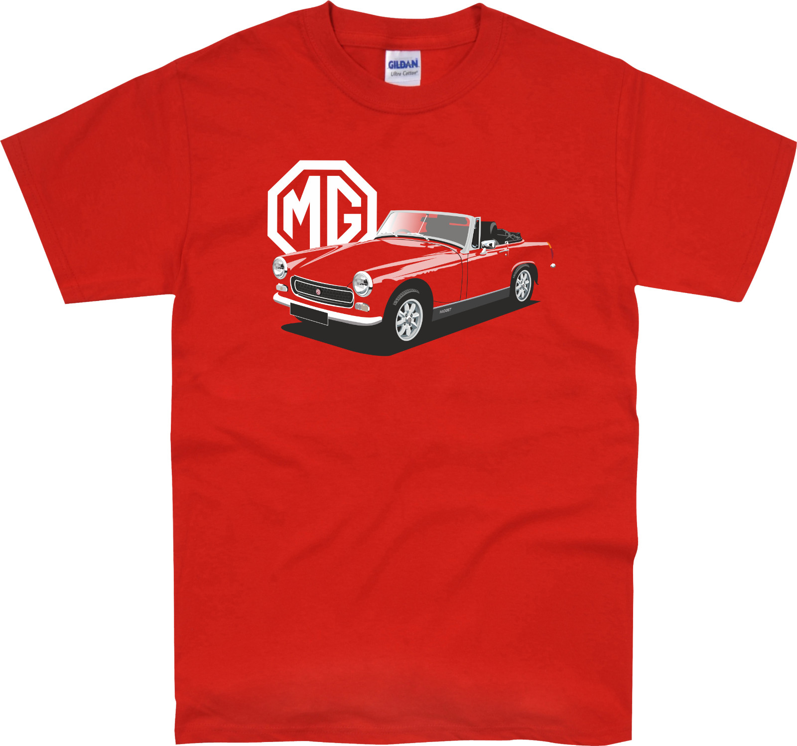 MG Midget T Shirts Classic Sports Car Original Design Personalised Reg gallery
