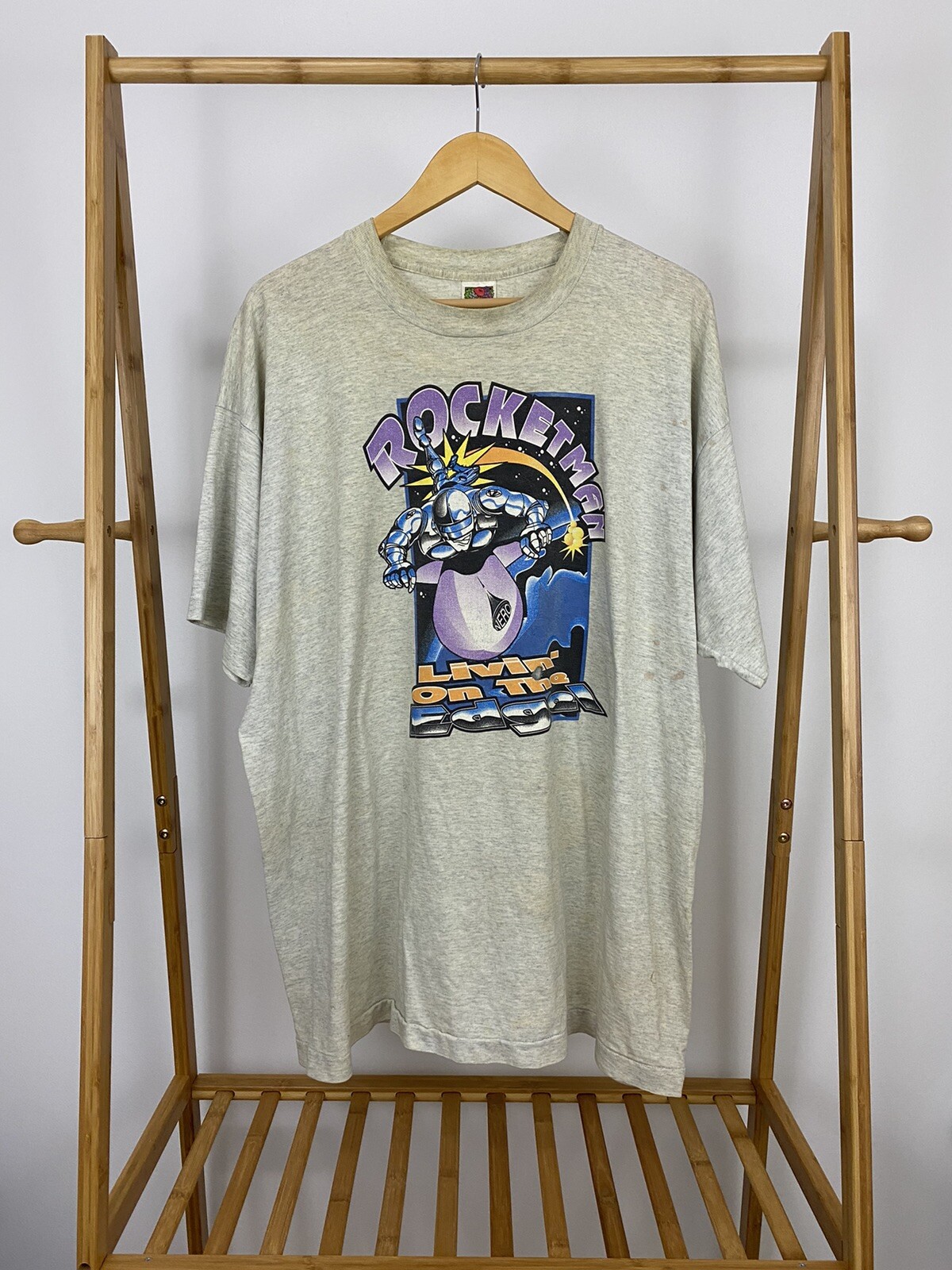 VTG Rockerman NERO Livin On The Edge Rocket Organization Tour T-Shirt XXL gallery
