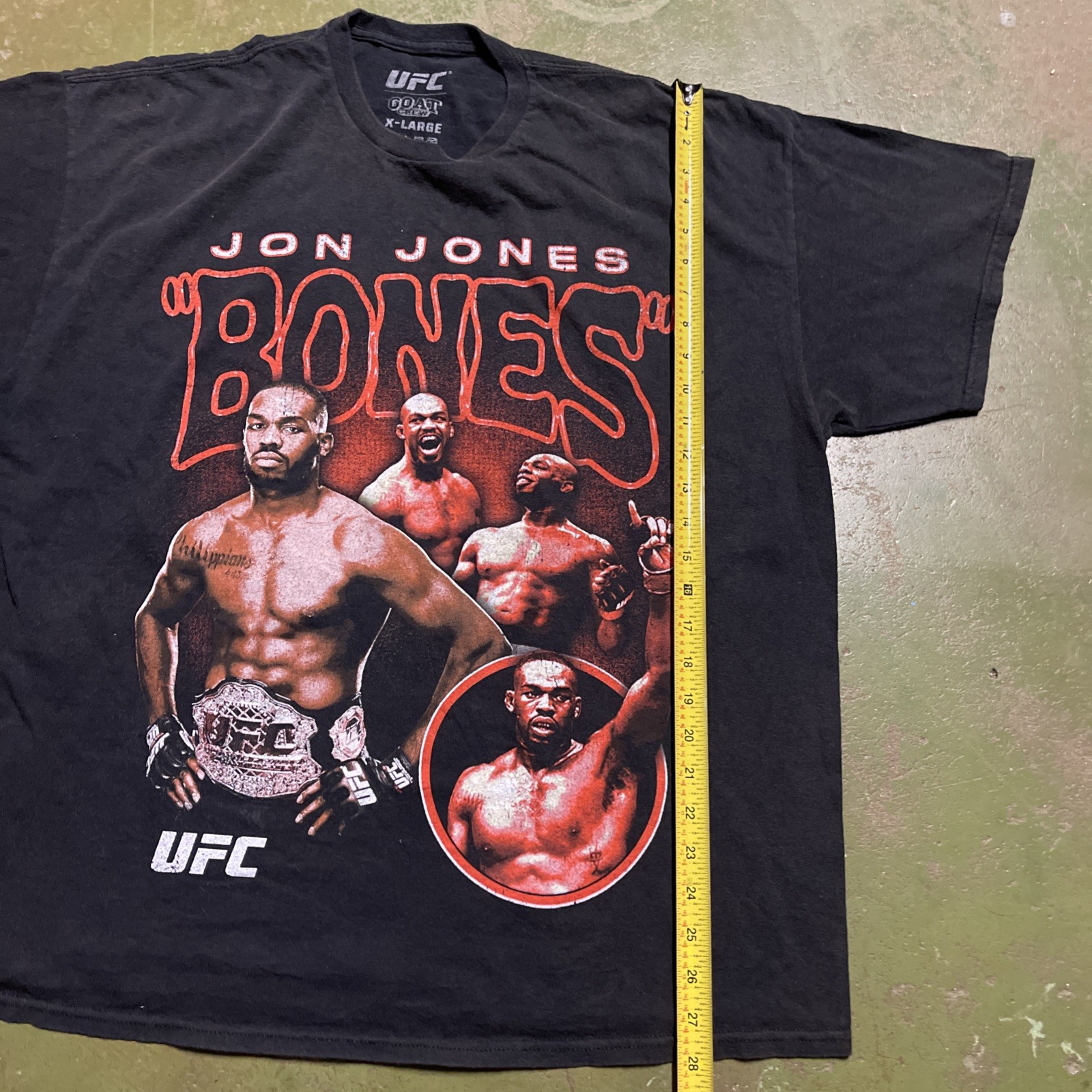 XL Jon Bones Jones UFC Fighting MMA Boxing Black Shirt GOAT Streetwear gallery