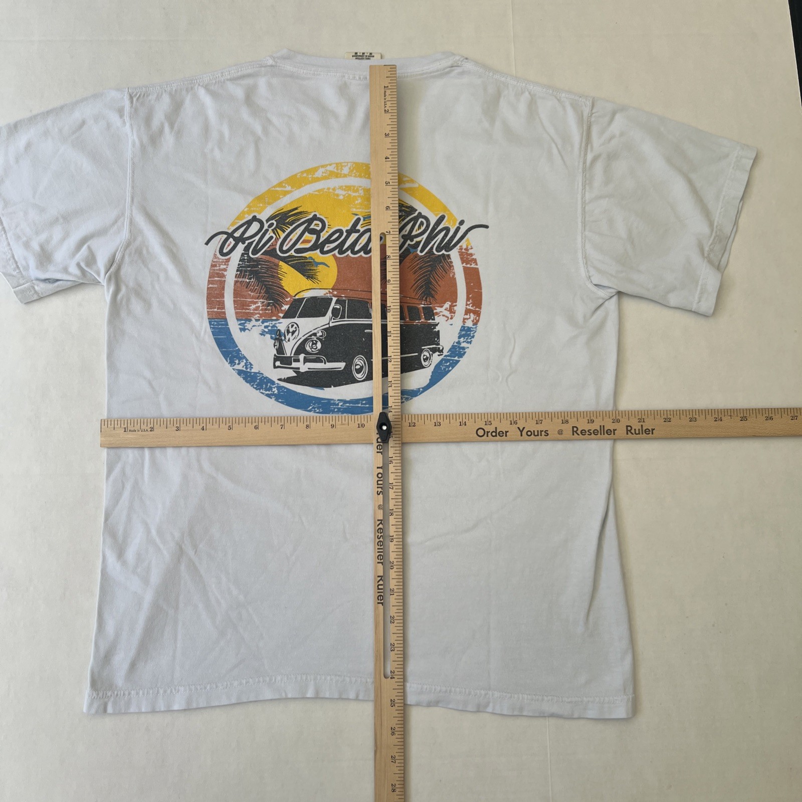 Official Pi Beta Phi Sorority Fall Formal VW Van Beach Sunset Shirt Medium Vtg. gallery
