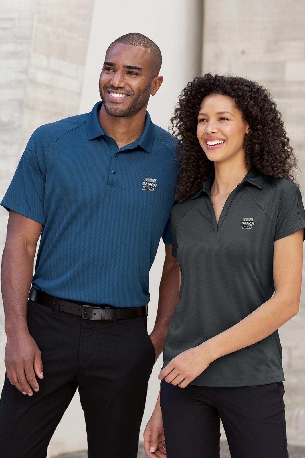 Custom Printed Port Authority Women's Crossover Raglan Polo Gift For Him L575 gallery