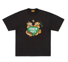 NEW Human Made x J-HOPE HUMAN HOPE Slub T-Shirt Black BTS Squirrel Heart Tag XXL