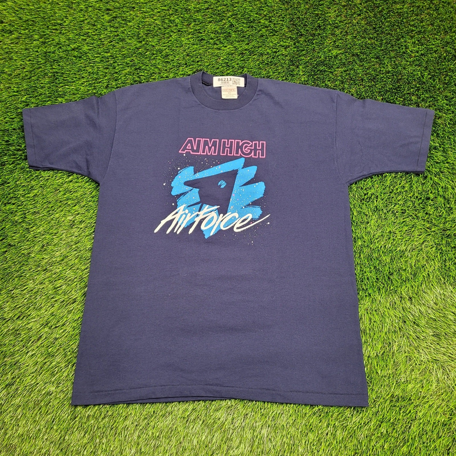 Vintage 80s Aim-High US Air-Force Shirt Large 22x28 Aviation USA USF gallery