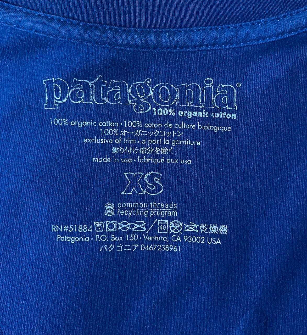 Patagonia Live Simply T-Shirt Blue Outdoor Valley Organic Cotton Size XS gallery