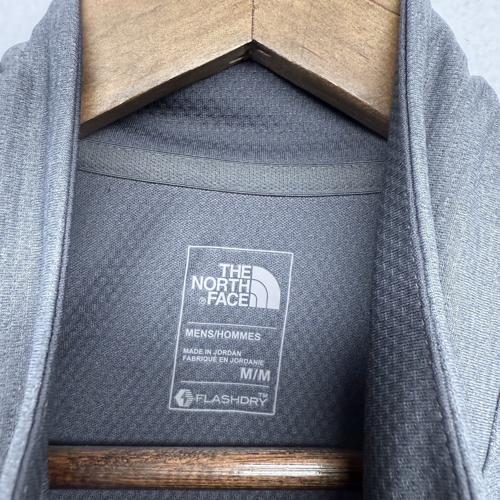 The North Face Half Zip Pullover Men's Medium Gray Flashdry Outdoor Running Logo gallery
