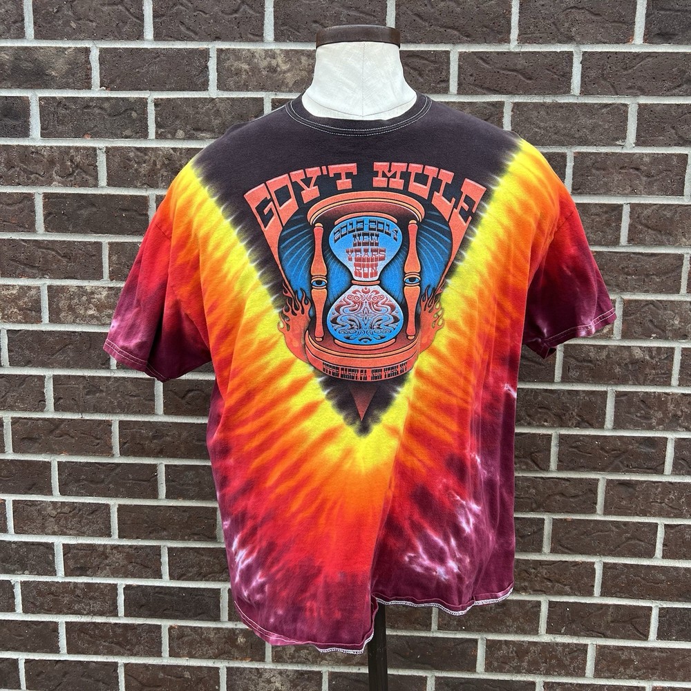 Gov’t Mule 2010/11 NYE Run Upper Darby/NYC Tie Dye Concert Show T-Shirt XXL 2XL