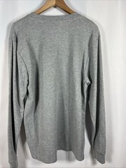 NWT Linea Uomo Gray Waffle Knit Thermal Crew Neck Size XL