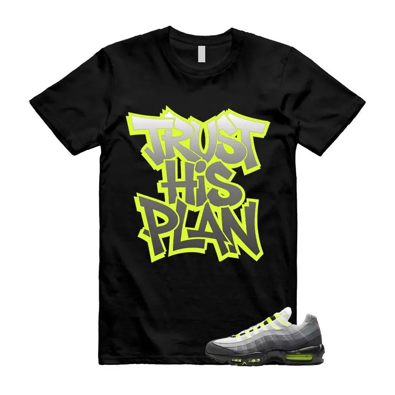 Air Max 95 Big Bubble Neon Yellow Black Cool Grey 2026 OG T Shirt Match