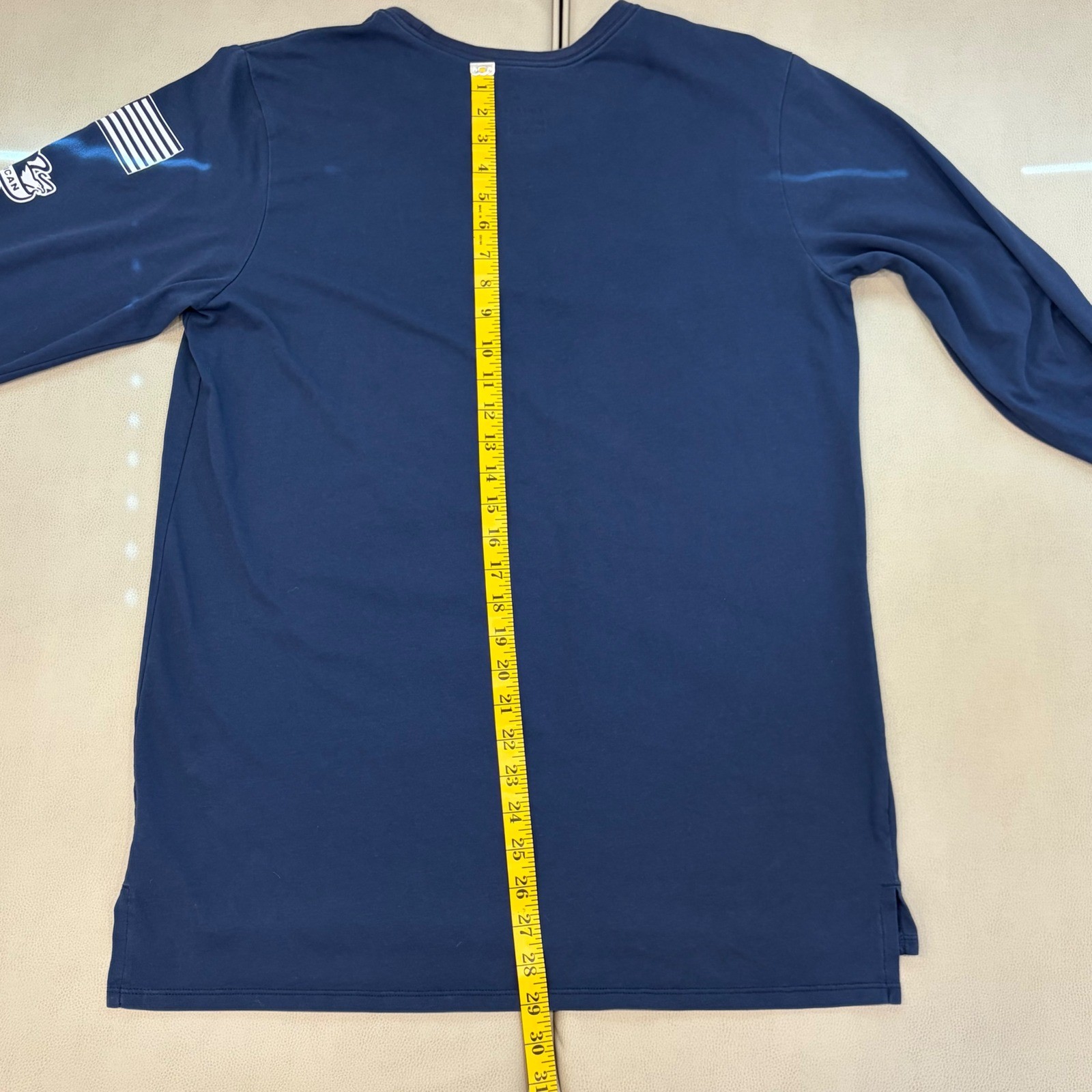 Nike Detroit Tigers Mens Medium Long Sleeve Dri-FIT Shirt Navy Blue MLB Baseball gallery