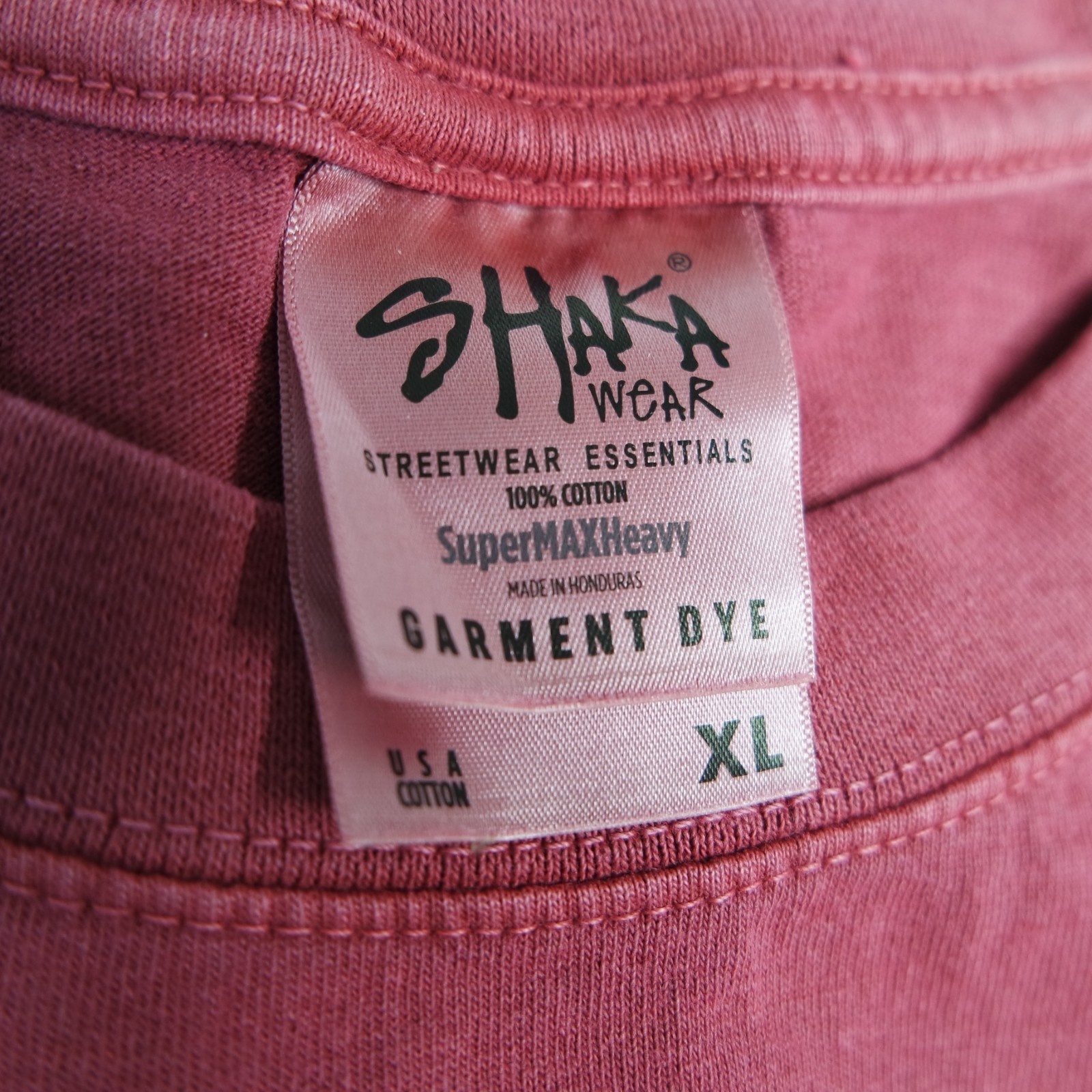 Shaka Wear Super Max Heavy 100% Cotton Maroon Red Graffiti Print Shirt Men’s XL gallery
