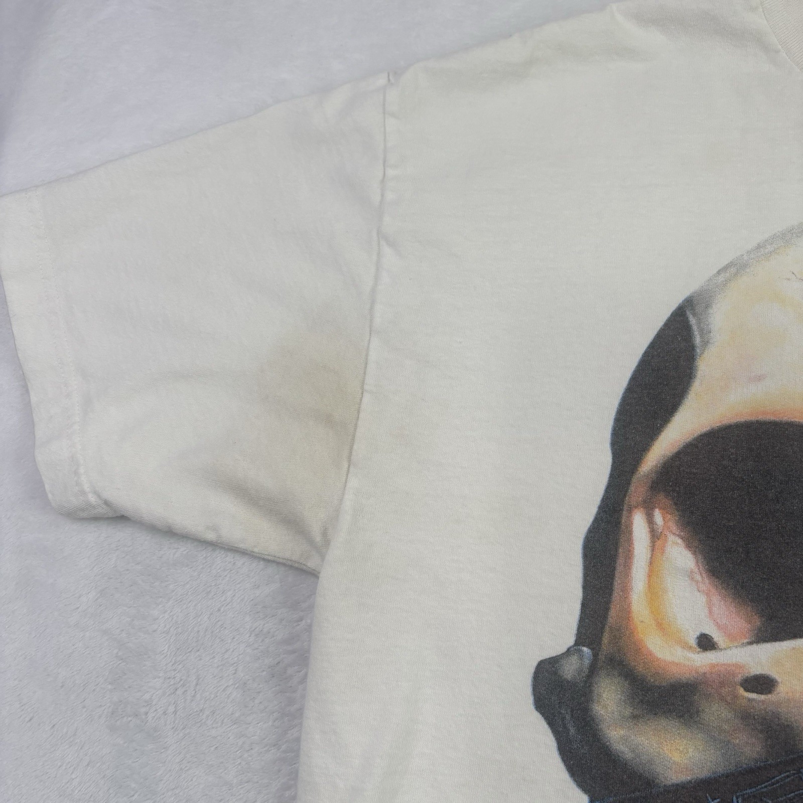 VTG Y2K Famous Stars & Straps Skull Bandana Short Sleeve Graphic Shirt White XL gallery