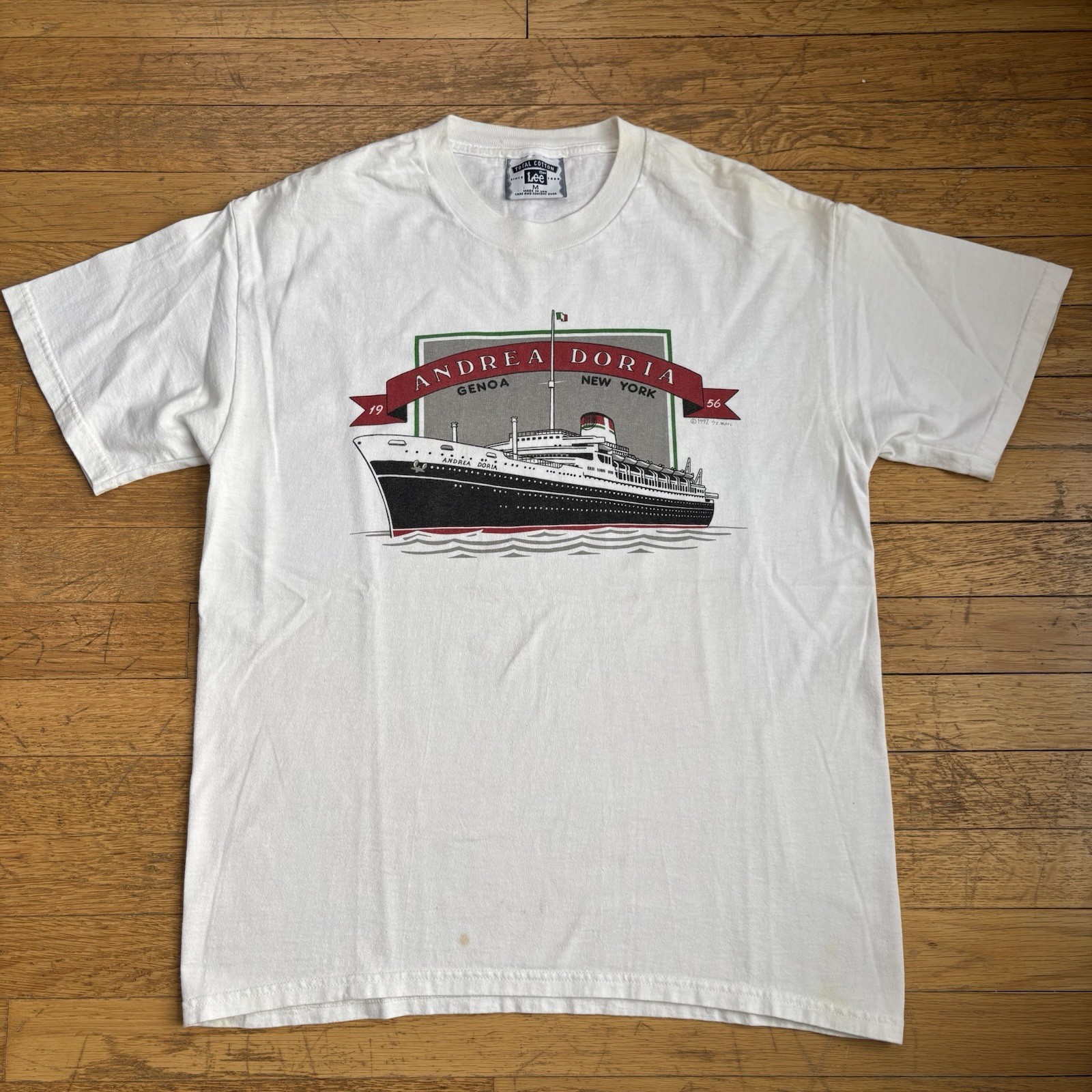 Vintage Andrea Doria Ship Shirt Genoa New York 90s Size Medium gallery