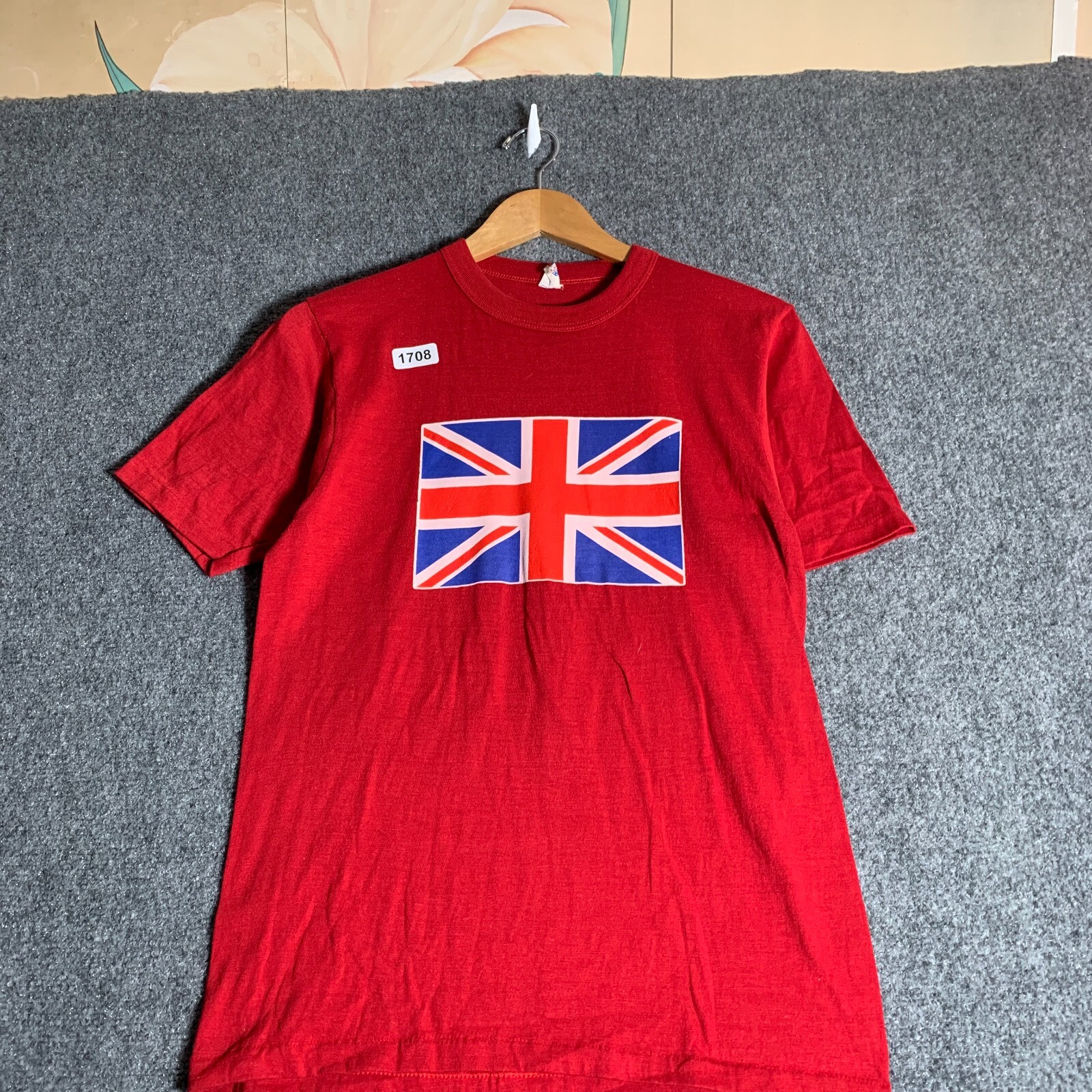 United Kingdom Shirt Adult Size Large Red Short Sleeve Men's Tourist 90's gallery
