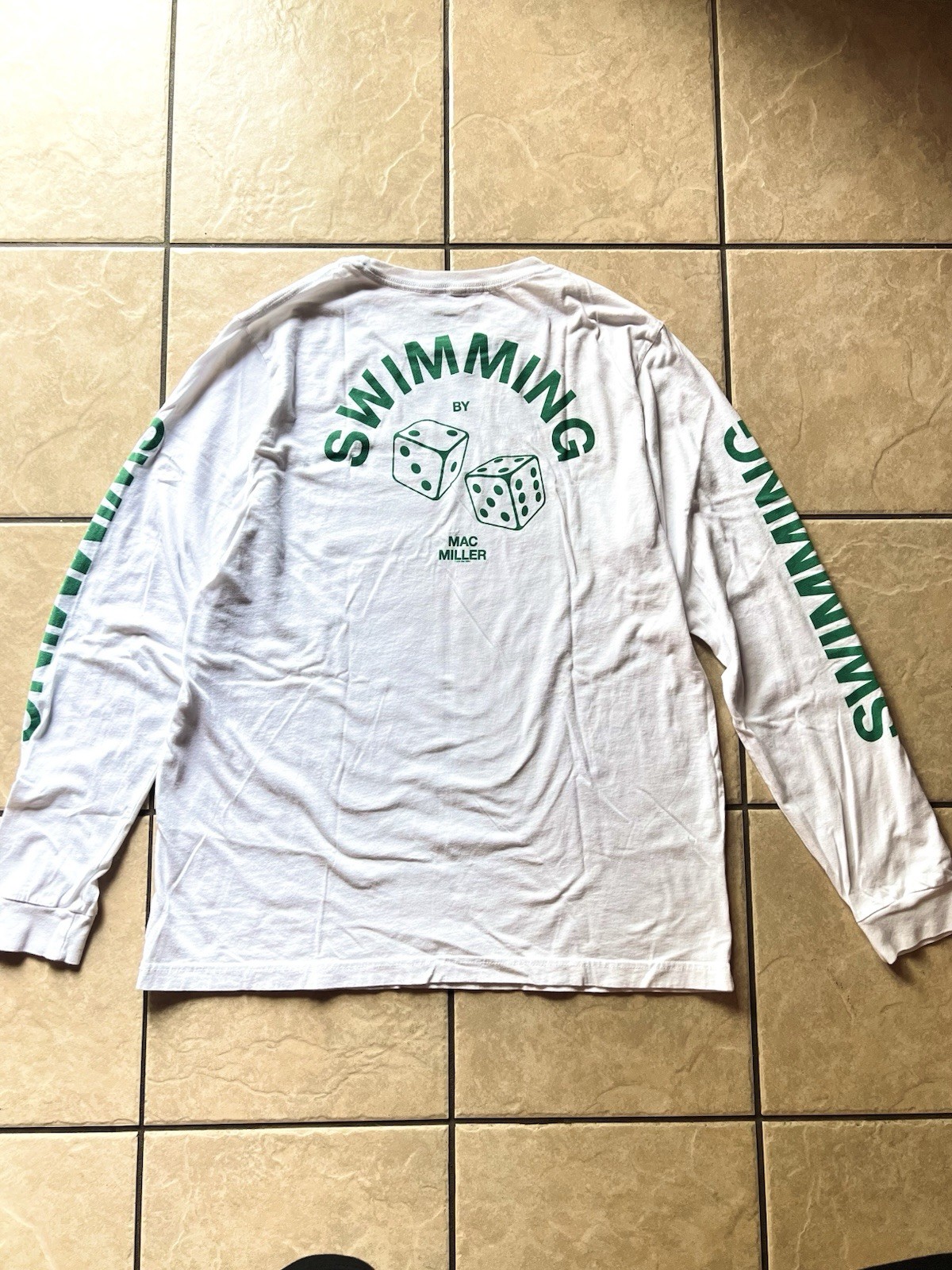 Mac Miller Swimming Graphic Long Sleeve Crewneck T-Shirt Cotton Knit XL gallery