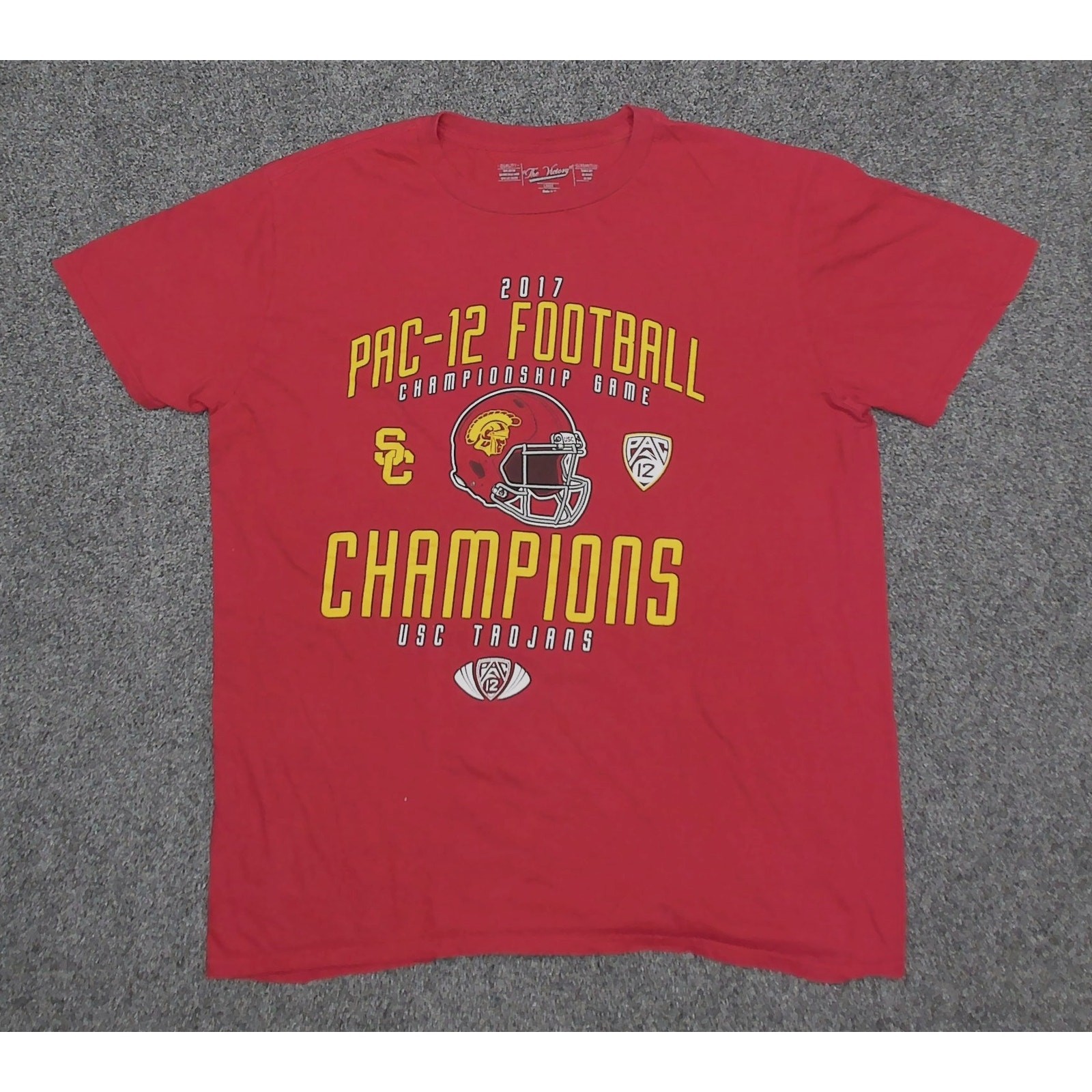 2017 USC Trojans Pac 12 Football Champions Graphic T Shirt The Victory Red Large gallery