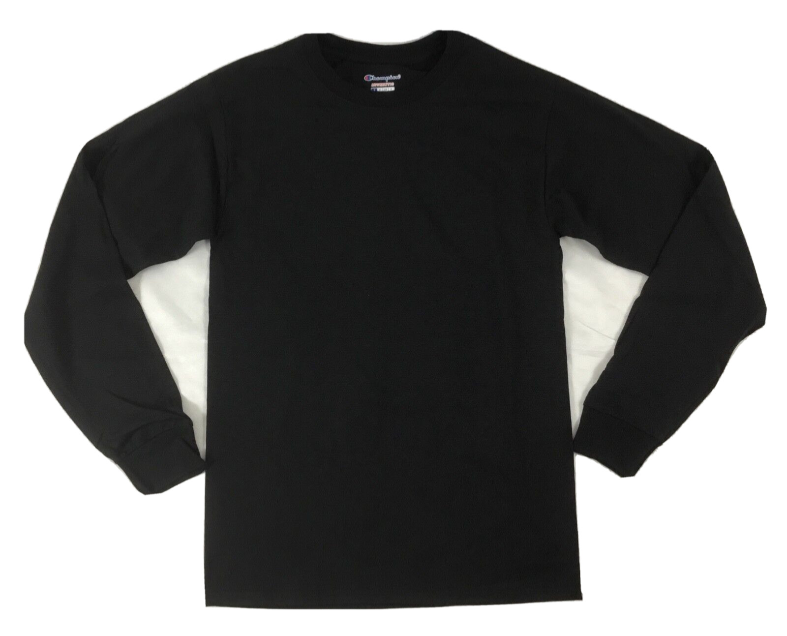 Champion Men TWO Long Sleeve NWOT T-Shirt CC8C Ribbed Cuff Black Size 2XL gallery
