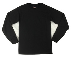 Champion Men TWO Long Sleeve Workout NWOT T-Shirt CC8C Ribbed Cuff Black Size S