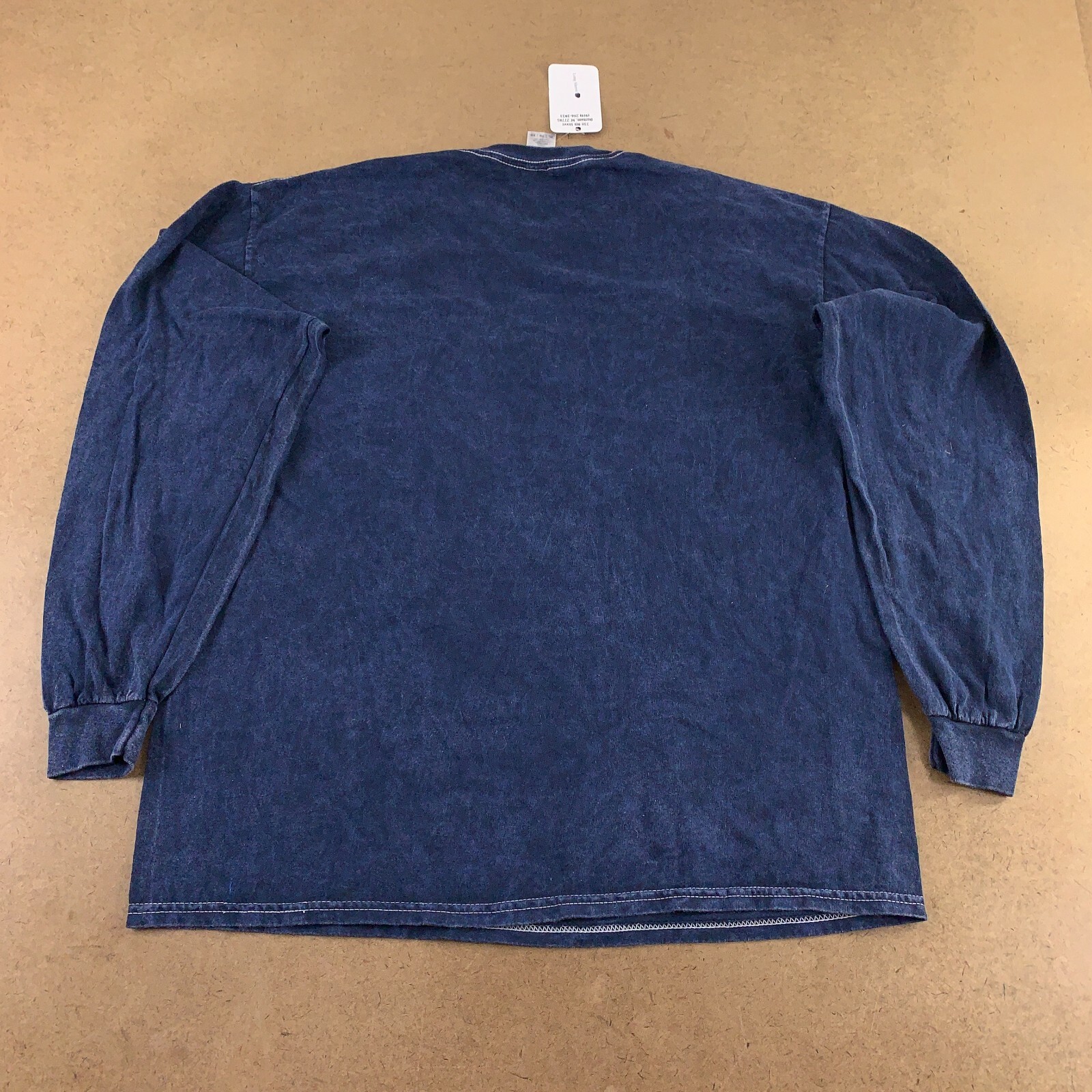 Colortone Men's Size XL Navy Washed Bull City Graphic Long Sleeve T-Shirt NWT gallery