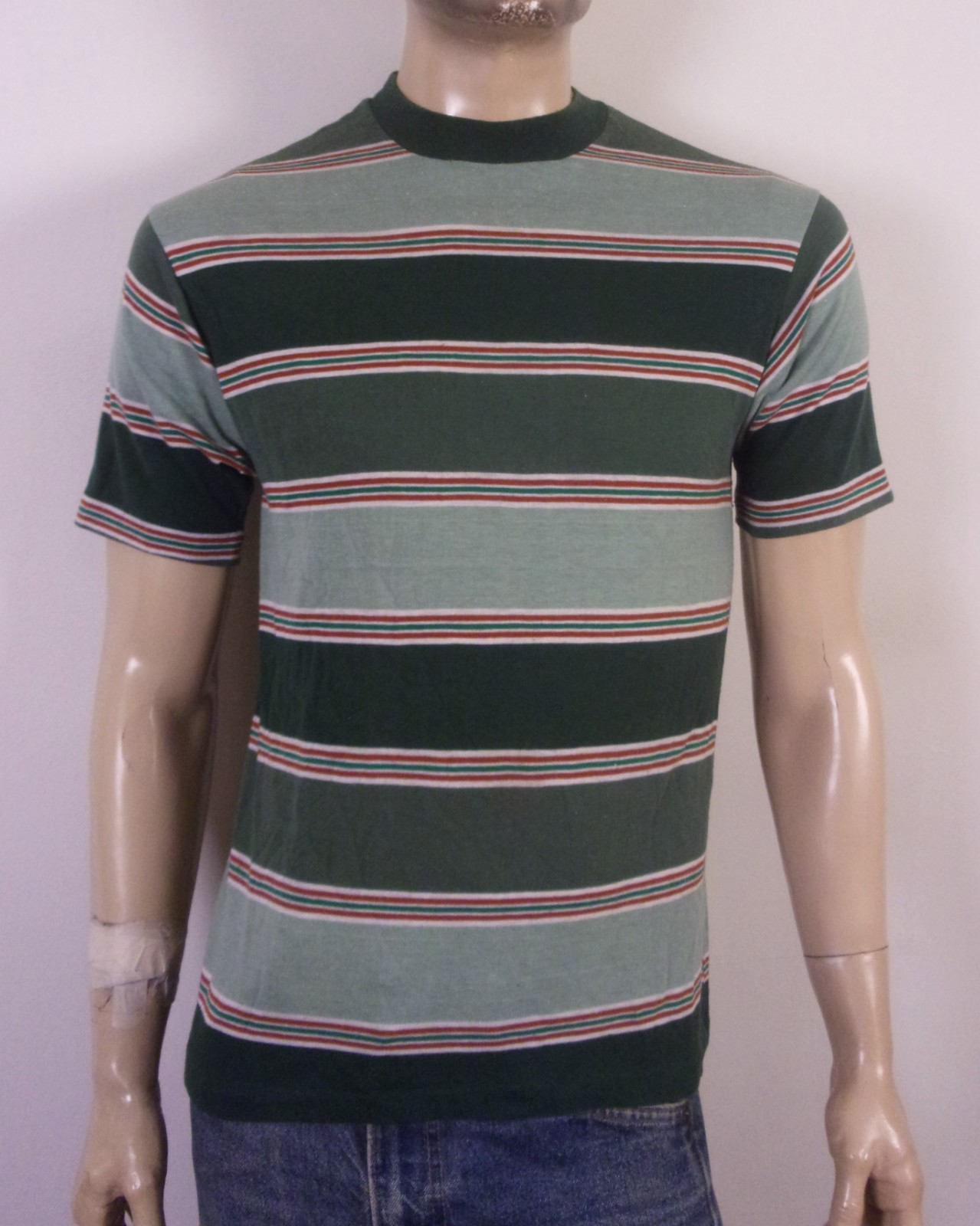 vintage 50s 60s Innovation by National Striped T-Shirt single stitch Surf L