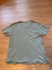 VINCE Men’s Medium 100% Cotton Short Sleeve T-Shirt V-Neck Teal Distressed