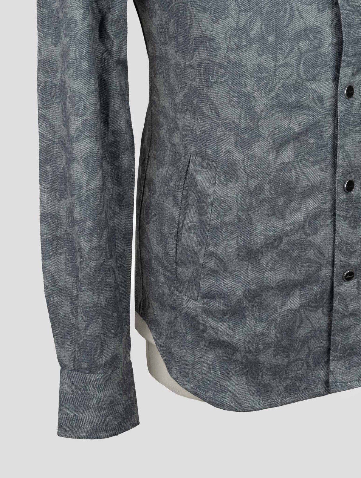 NEW KITON GRAY COTTON SHIRT MARIANO EU 56 - US 46 - 2XL KME48 gallery