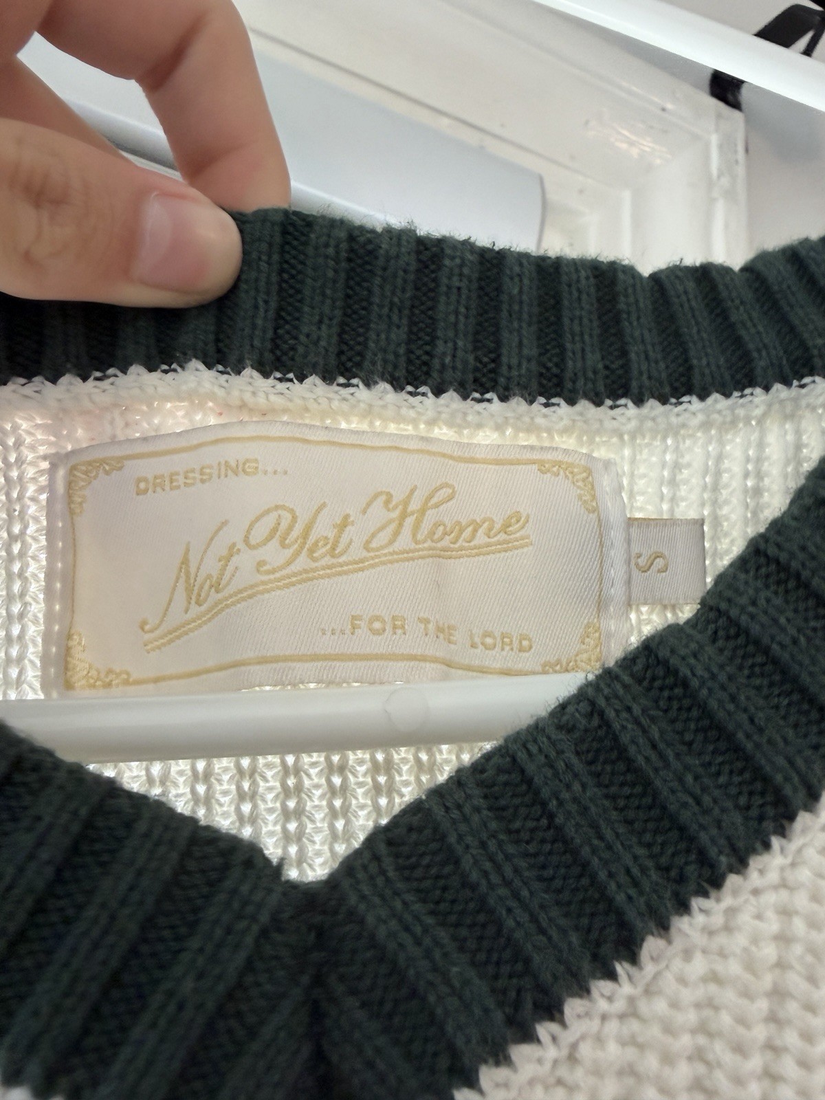 Forrest Frank X Not Yet Home White/Green Knitted Jersey Christian Wear gallery