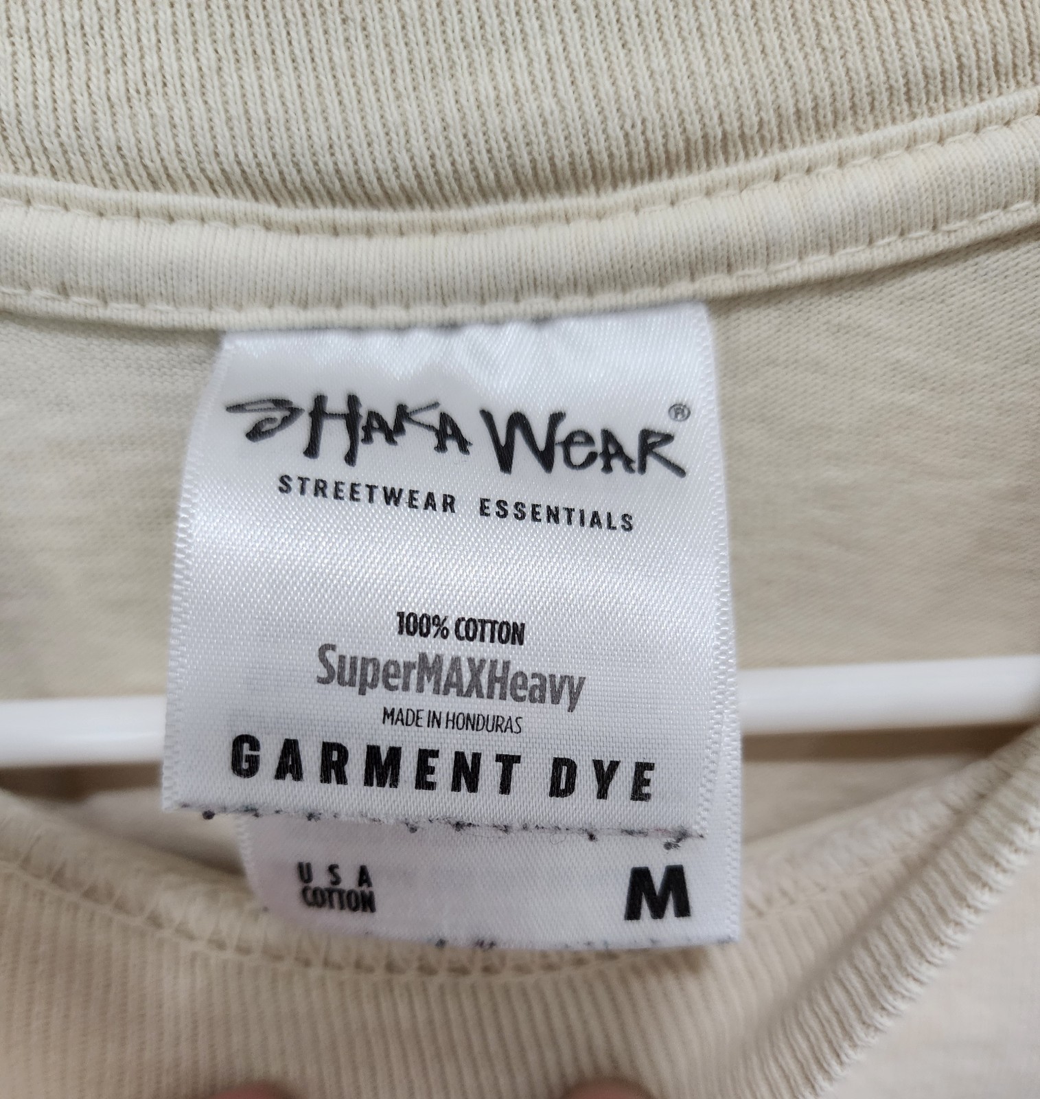 Shaka Wear Adult Heavyweight T Shirt CREAM T-Shirt - M Medium Cotton gallery